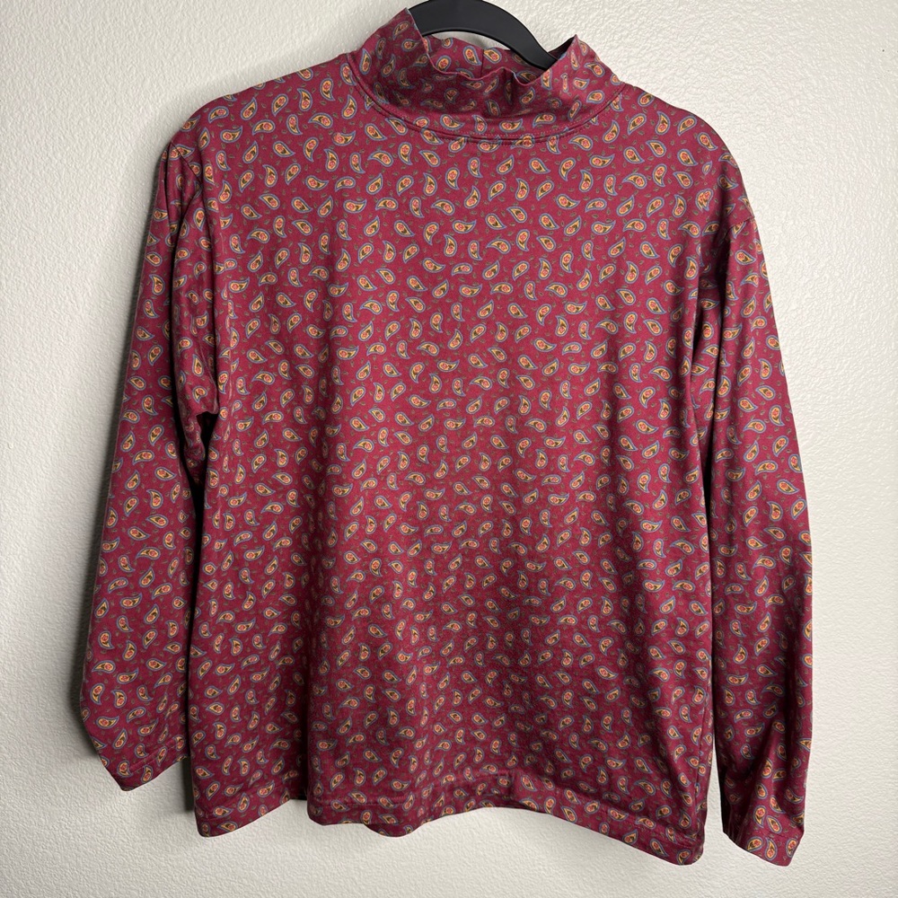 Vintage L.L. Bean Mock‎ Neck Long Sleeve
